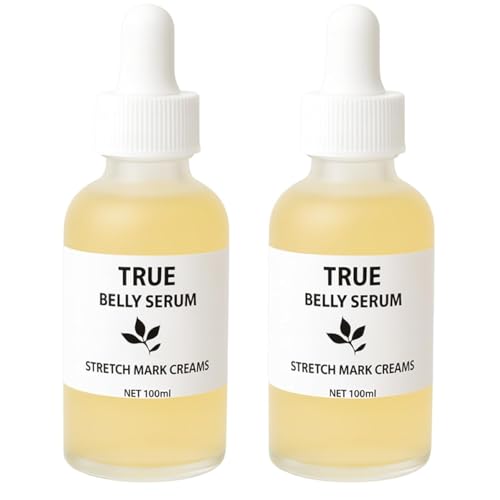 Suero True Belly, Aceite Reafirmante e Hidratante para el Vientre, Fórmula Vegetal Natural, Nutrición Suave, Disminuye las Estrías, Reafirma y Firmeza la Piel, Para Todo Tipo de Piel