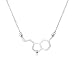 Serotonin Molecule Necklace Sterling Silver Neurotransmitter Necklace Chemistry Jewelry for Science Lovers Gifts (Silver) (Serotonin Necklace 1)