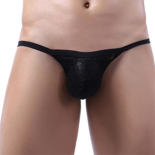 JEShifangjiusu Mens Sissy Lace Panties Hollow Floral Low Waist Boxer Briefs Underwear Sheer See Thru Bikini Underpant3