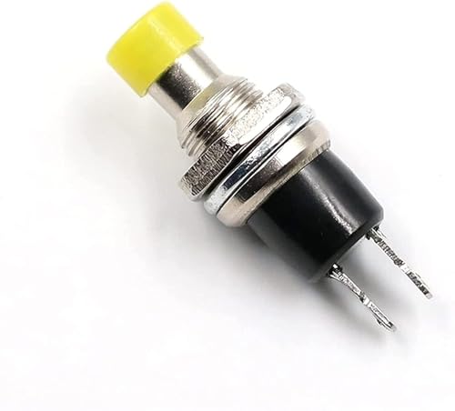 Bouton-poussoir momentané 7mm jaune pour réparer un panneau de commande sans verrouillage