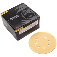 Mirka 5 Inch Gold 120 Grit 8 Hole Psa Abrasive Disc, 100 Pack