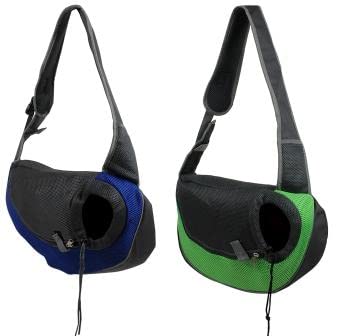 SOLLAR'S Pet Sling Carrier by Panda Pets - Small Dog Cat Sling Pet Carrier Bag Safe Reversible Comfortable Machine Washable Adjustable Pouch Single Shoulder Carry Tote Handbag for Pets Below (Multic