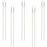 Mobestech 5 pares Palillos de Azul con Diseño de Antideslizantes Reutilizables para Uso Doméstico Elegantes y Duraderos