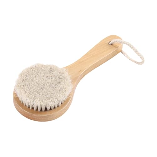 MotiveTech Cepillo de Baño, Cepillo de Masaje Corporal, Cepillo de Espalda, Cepillo de Ducha con Mango de Madera, Cerdas Suaves para Piel Sensible, para Mujeres