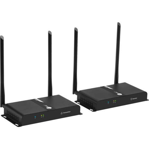SIIG Wireless HDbitT HDMI Extender Kit 4K 60Hz Kit 1-to-2 Receivers HDMI 2.0, HDCP 2.2, 5Ghz Dual Antenna 200m(656ft) - Long Range Extender (CE-H24611-S1)