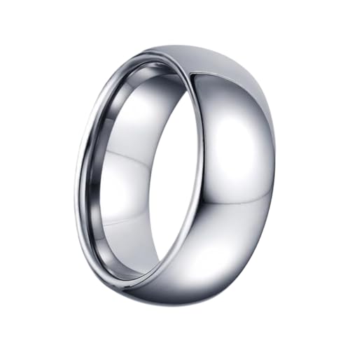 TOGEVAL Elegant Tungsten Ring Men's Fashion Ring Scratch-proof Wedding Band Size 8