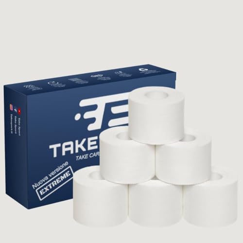 TAKESPORT, NUOVA FORMULA EXTREME! Tape sportivo, Nastro fasciature, Nastro Sportivo, Sport Tape, Tape dita crossfit, Nastro bendaggi sportivi, nastro caviglie, Nastro per fasciature 6 pz 5cmx10m