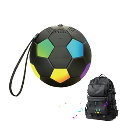 Generisch Altavoz inalámbrico portátil,Pequeña luz ambiental de fútbol,Aparatos Altavoz con luces | Para , viajes, camping, picnic, ciclismo, senderismo, hogar, dormitorio, ducha, oficina
