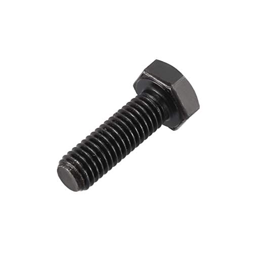 Image of uxcell M8x25mm Hex Head Left Hand Screw Bolts Fastener Carbon Steel Black 3pcs