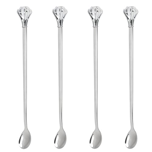 kilofly Rhinestone Party Stir Bar Spoon Value Pack, Set of 4