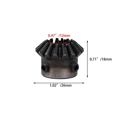 Cnbtr Tapered Bevel Pinion Gear 12Mm Hole Diameter 45# Steel 1.5 Module 16 Teeth Pack Of 2 #TOP4