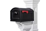 Step2 Town-to-Town XL Post-Mount Mailbox, Weather Resistant, Large Outdoor Mailboxes, Made of Durable Plastic, Easy to Install, USPS T4 Sized Mailbox, Flag Included, Onyx Black