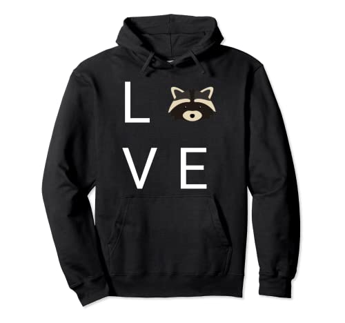 Raccoon Love - Panda de basura Sudadera con Capucha
