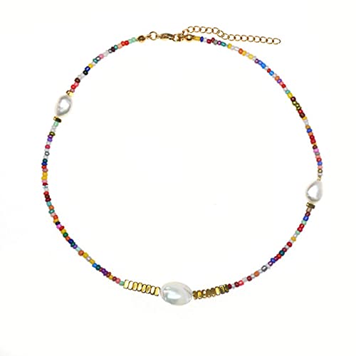 Choker perles baroques et perles de verre pour sublimer vos tenues de plage
