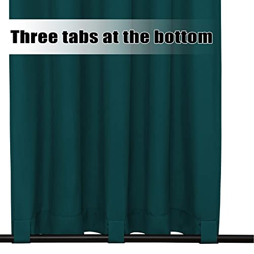 Image of Easy-Going Outdoor Curtains for Patio 1 Panel, 54x108 inch, Teal | Waterproof, Windproof, Weatherproof Privacy Outdoor Curtains for Cabanas Porches and Pergolas, Grommet Top and Tab Bottom