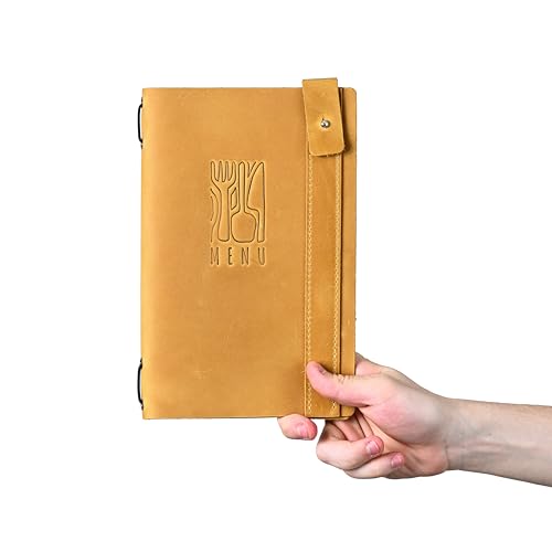 Amazon.com: Inko Horeca - Leather Menu Holder 9,5 х 6,1 inch- Soft ...