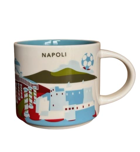 STARBUCKS - Naples (Italy) You Are Here Collection - Coffee Mug 14oz, White, 11 cm x 15 cm