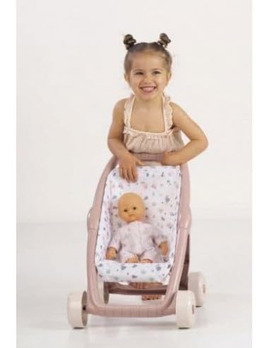Smoby - Baby Nurse Primo passeggino, con manico ergonomico, per bambole fino a 42 cm, facile da guidare, per bambini dai 18 mesi, 7600250218