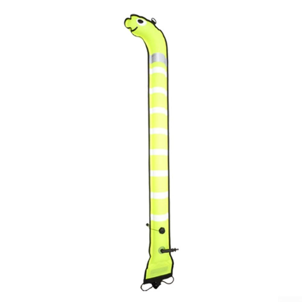 Scuba Diving SMB Marker Boa – 1,5 m × 15 cm / 1,2 m × 15 cm Nylon & Gomma a forma di anguilla di mare con strisce riflettenti per subacquei sotto il segnale (1,5 m x 15 cm rosa)