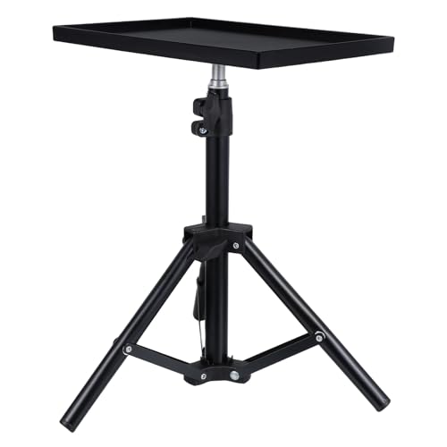 Support de projecteur trépied réglable 30-50 cm stable en abs et fer noir