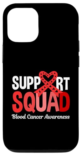 Custodia per iPhone 13 Support Squad Blood Cancer Awareness Nastro Rosso