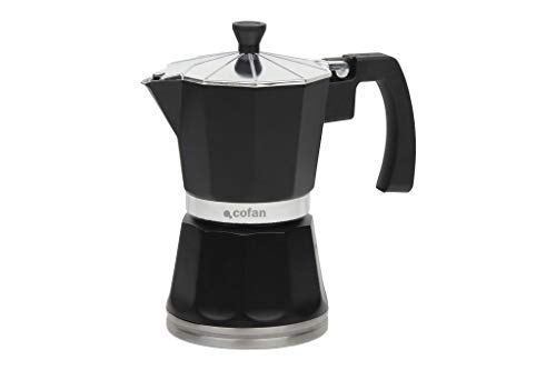 Cofan Cafetera Modelo Baviera | Color Negro | Fabricada En Aluminio | Para Inducción
