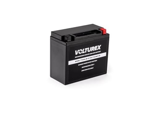 Volturex YTX20L-BS AGM Battery 12V 18Ah Maintenance-Free Powersports Battery for Motorcycle ATV UTV Jet Ski & Snowmobile Replacement for ETX20L YTX20HL-BS