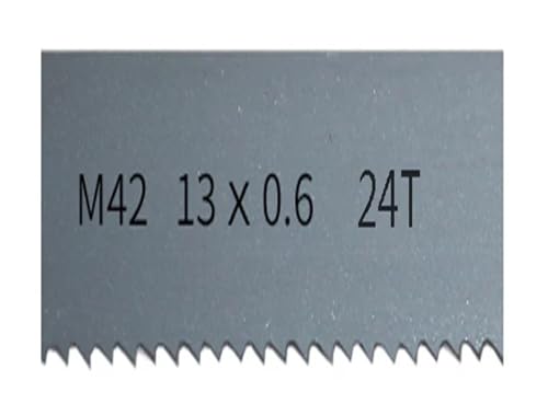Hojas de sierra de cinta bimetálicas M42 de 1/2', 1400-1712 x 13 mm, 6/14 dientes por pulgada, for cortar madera dura y metal.(24Tpi,Length 1425mm)