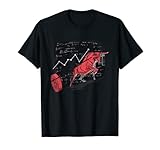 Divertido diseño de camiseta de mercado de stock que cuenta con un toro tirando de un Bitcoin por una colina