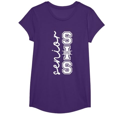 Sister Senior 2026 Proud Sister of a Class of 2026 Graduate T-Shirt, Girls, Purple, Small