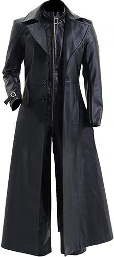 Trench en cuir WW2 LP-FACON, manteau d'officier d'exception fait main