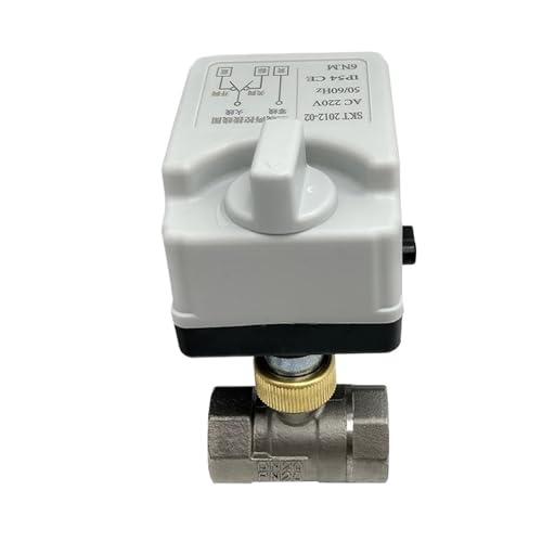 Vanne motorisée 3/4" 24VDC anti-blocage en acier inoxydable avec bypass