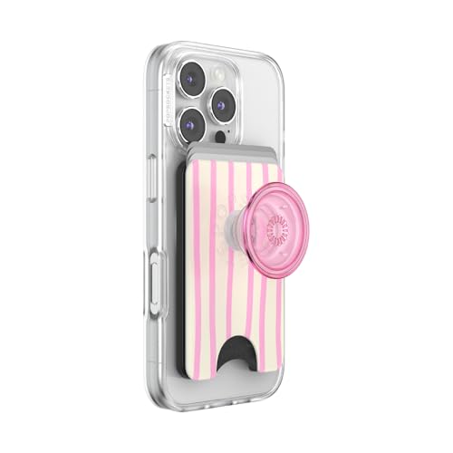 Cartera MagSafe con soporte para teléfono PopSockets rosa fresa