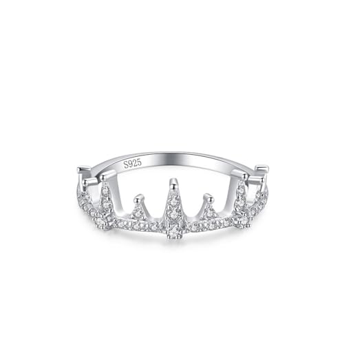 Bague argent 925 anti-ternissement avec zircone ronde éclat durable
