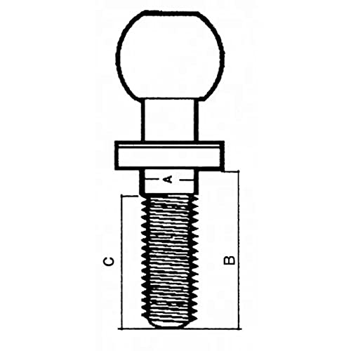 KRAMP Boule d'attelage M16 x 50 mm