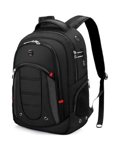 CROSSGEAR Large Travel Laptop Backpack 17.3" Water-resistant Daily Backpacks Durable Business Computer Bookbag Office Laptop Bag with USB Charging Port Best Gift for Men Traveler Essentials image 1