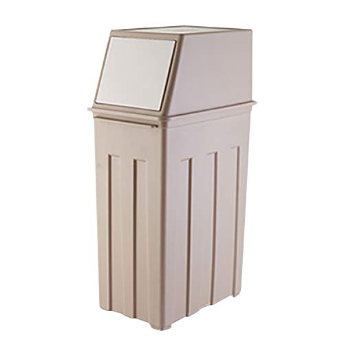 Caneca de basura rectangular de 8 galones color café claro