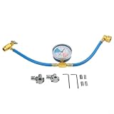 3x BPV31 Durchstoßventil-Kit mit U-Ladeschlauch, Sicherheitsventil & Manometer, für 1/4 Zoll, 5/16 Zoll, 3/8 Zoll Rohre, Metall