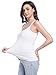 V VOCNI Maternity Tank Top for Women Spaghetti Strap Scoop Neck Fitting Pregnancy Camisole Sleeveless Layering Cami Shirts White X-Large