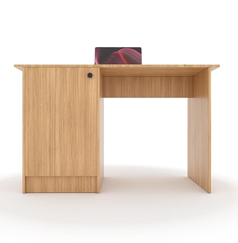 Image of 55 * 120 * 75 CM Engineered Wood Office Desk with Closed Cabinet & Storage Shelves for Storing Books, Stationery | Tabloft Executive Table for Office | 1 Year Warranty- Urban Teak