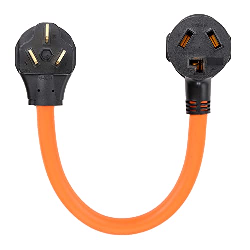 SURIEEN NEMA 10-50P Male to 10-30R Female Dryer Adapter Plug, 1.5FT 3 Prong to 3 Prong Dryer Adapter Cord, 50 Amp to 30 Amp Socket for Old Style Dryer/Range to Dryer STW 10AWG/3C, 250V, ETL Listed by SURIEEN - Used condition - US$18.80
