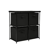 Homebi 4-Drawer Storage Chest Shelf Unit Storage Cabinet Multi-Bin Organizer with Removable Non-Woven Fabric Bins,25
