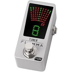 FLAMMA Tuner Pedal FC04 Chromatic Guitar Tuner Pedal, Tuning Pedal for High Precision 1 Cent with Pitch Indicator for Guitar and Bass, True Bypass