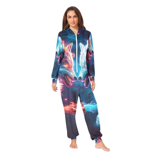 Pijama de lobo para adultos el regalo original de Navidad unisex