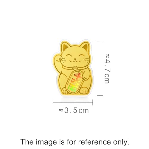 CHOW SANG SANG 999.9 24K Solid Gold Chinese Gifting Collection Gold Maneki Neko Lucky Cat Ingot for Women and Men 95503D4