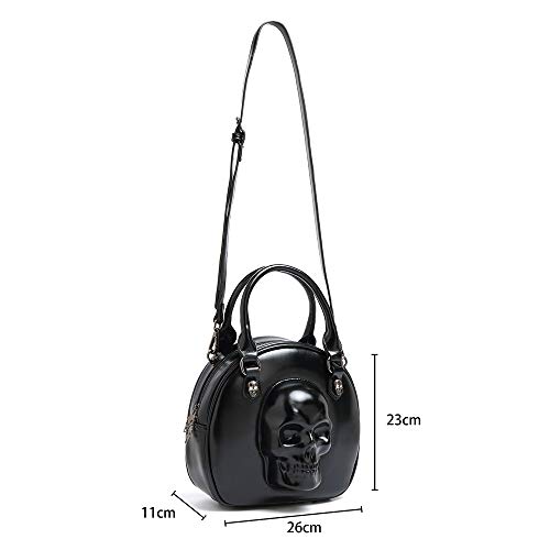Bolsa couro caveira skull super fashion