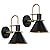 WILON Gold and Black Wall Sconces Set of Two, Modern Farmhouse Wall Light Fixture, Industrial Indoor Wall Lamp for Bathroom Kitchen Sink Bedroom Living Room Bedside Hallway