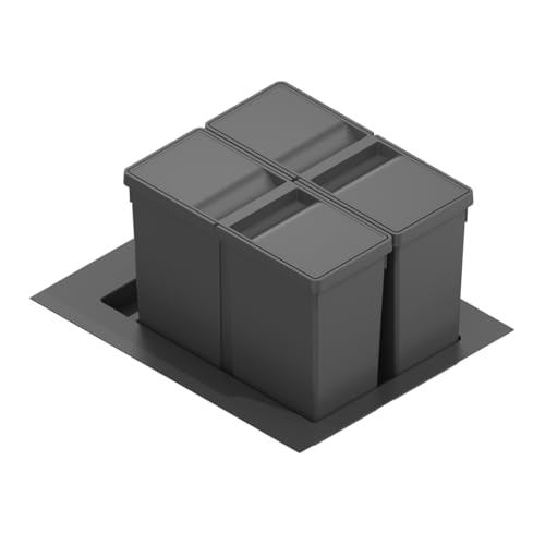 Seau de recyclage gain de place double bac pour tiroir - 3