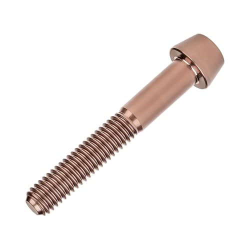 Image of Titanium Ti Bolt M5x9 16 18 20 25 30 35 40 45 50 55 60mm Tapered Head Screws Pack of 4 (M5x40mm, Bronze)