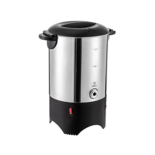 LSYSGSB Commercial Coffee Urn Grade Stainless Steel Percolate Coffee Pot Coffee Maker Hot Water Urn Hot Drink Dispenser for Catering, 5.2L 1000W Fast Heating Silver